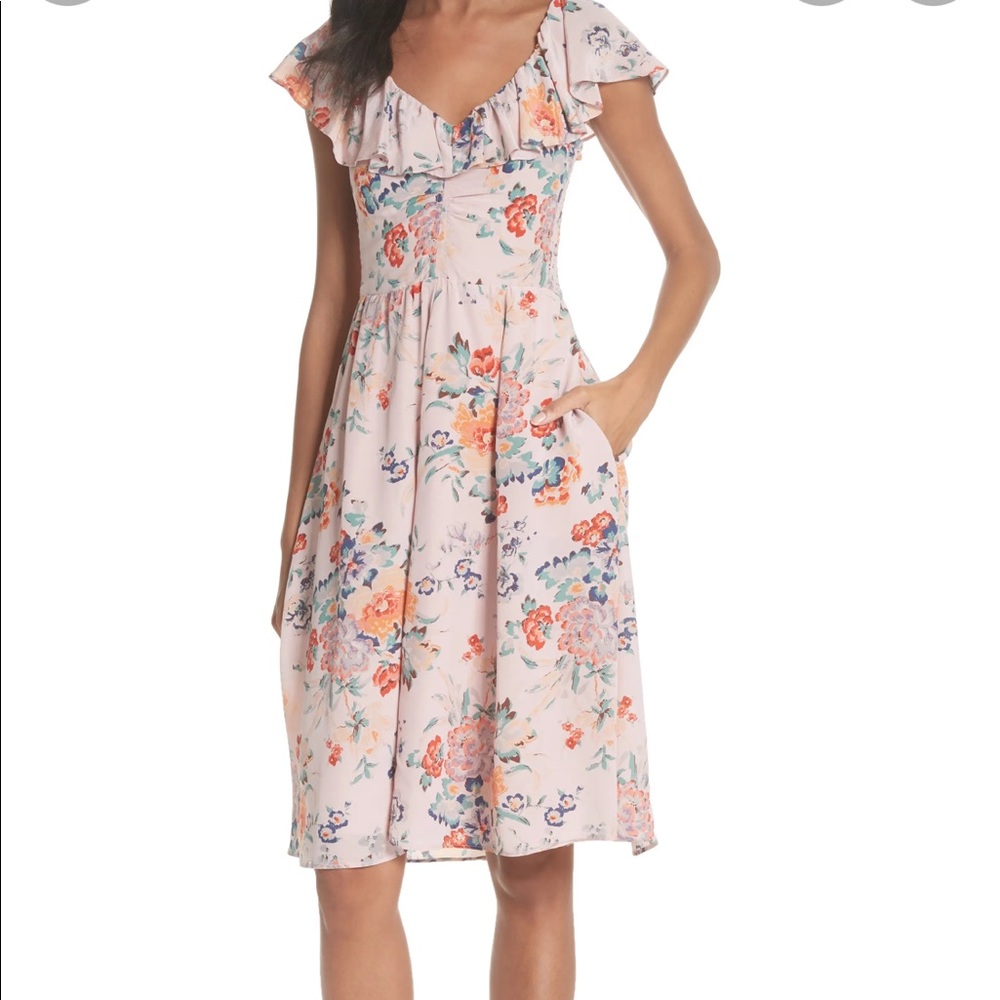 Rebecca Taylor Marlena Ruffle Silk Dress size 2